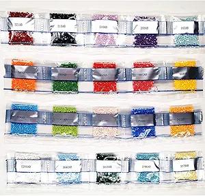 CRPSEN Diamond Painting 20 Colors Round AB DrillsBeads Accessory, 1 Bag=500 Pieces