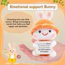 2 x Lenoka Crochet/Cute Emotional Support Bunny Handmade Gift/Perfect Emotional Support Gifts for Women; A Funny, Cheap, and Unique Surprise Gifts (Orange Bunny)