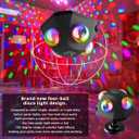 Party Lights 4 Disco Balls in 1 Strobe Light for Parties, Dj Stage Lights Indoor Outdoor Decor Sound Activated with Remote Control Disco Light for KTV Club Party Home Karaoke