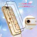 Bonoma Compatible with iPhone Air Case 2025 Support for MagSafe, Plating Heart Glitter Magnetic Case TPU Camera Protection Back Cover for Phone Case -Gold