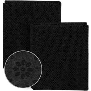 Pack of 2 Black Final Backing Cloth 7240'' Black Vinyl Fabric Cloth Primary Tufting Backing Fabric Non Slip with Plum Blossom Pattern Rug for Crafts Carpet Making Supplies
