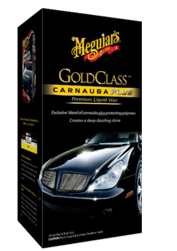 Meguiar's Gold Class Carnauba Plus Premium Liquid Wax Kit, Car Detailing Kit with a Pure Carnauba Wax Blend and a Foam Applicator Pad for Keeping Glossy Paint Protected Like a Pro, 16 Oz Bottle