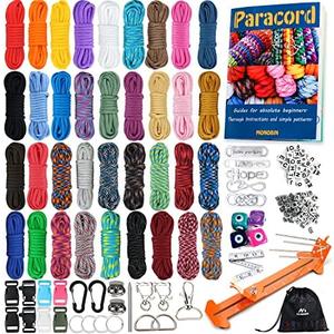 MONOBIN Paracord Combo Kit - 20 Colors, Multifunction Ropes for Crafts, No Accsesuars