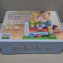 Hammer Toddler Musical Toys, Light-Up Baby Musical Toy for 1-2 Year Old Boys & Girls,STEM Educational Toy with English & Spanish, for Ages 6-9,9-12,12-18,18-24+ Months (Blue)