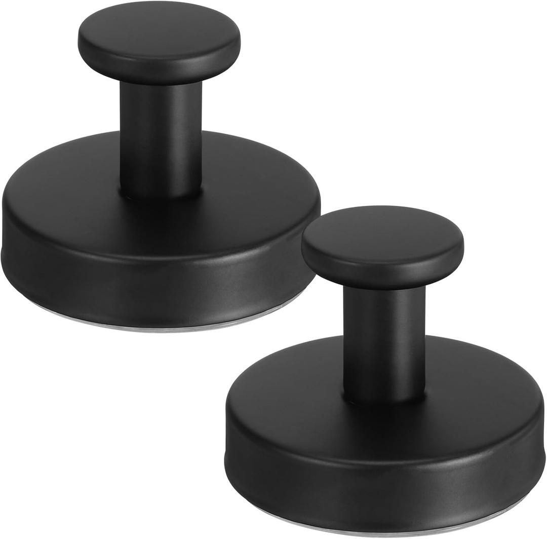 NUOBESTY 2 Pcs Stainless Steel Suction Hooks Wall Mount Towel Holder for Bathroom and Kitchen Strong Suction Cup Hooks with Rounded Design Bath Towel and Shower Wash Cloth Hangers for Doors