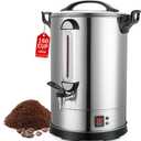 Commercial Coffee Urn 160 Cups Hot Beverage Dispenser 24L Large Coffee Urn Stainless Steel Coffee Maker Dual Layers for Coffee Break Business Catering Church Restaurant