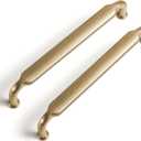 Goo-Ki 6 Pack 5 Inch 128mm Hole Center Cabinet Pulls Champagne Bronze Zinc Alloy Kitchen Drawer Pulls Drawer Handles 5.4 Inch Length 2202-UBR-128