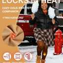 MERYLURE High Waist Fleece Lined Tights Women Plus Size, Fake Translucent Winter Warm Pantyhose Thick Thermal Leggings (5X-Large-6X-Large, Caramel)