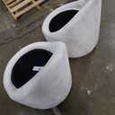 COLAMY Swivel Chair Set of 2, 360 Degree Cuddle Barrel Chairs with Hidden Storage, Modern Small Round Accent Chair, Single Sofa Chairs for Living Room, Bedroom, Office-LightGrey