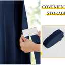 NICETOWN Blackout Curtains with Hooks - Thermal Insulated Doorway Curtains 80 Inches Long Drapes for Bedroom and Living Room Room Divider, Closet Curtains, 1 Panel, 38 x 80 Inch Length, Navy