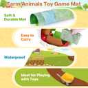 Toddler Toys for 1 2 3 Years Old Boys and Girls, Farm Animals Big Barn Toy, Farm Animal Set with Farms Play Mat, Toddler Educational Montessori Toys, Christmas Birthday Gift for Toddlers Boy and Girl