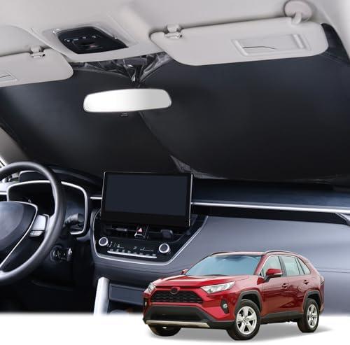 2025 Upgraded Zanch Car Front Windshield Sun Shade - Ultimate UV Protection & Heat Reductionlinnovative No Light LeakageTechnologylFoldable Design for Sedans Mini sUVs, Medium(64'X32)(M)