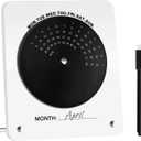 Acrylic Calendar 2026, Creative Modern Minimalist Style Rotating Disc Perpetual Desk Calendar, Acrylic Calendar Desktop Decoration for Women, Home Office Decor Shelf Decoration, Reusable Annually (White)