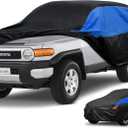 Toyota Car Cover Custom Fit Toyota FJ Cruiser Waterproof All Weather, Lightweight Full Exterior Cover for Automobiles Outdoor Sun UV Rain Dust Snow Wind Protection.