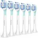 BrightDeal Replacement Heads for Philips Sonicare ProtectiveClean 4100 5100 6100 DiamondClean 9500 ExpertClean 7500 FlexCare HealthyWhite Electric Sonic Toothbrush C3 G3 W3 C2 G2 Brush, White, 6 Pack