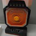 Desk Fan 5 Sprayers Rechargeable Misting Fan for Camping & Home  6 Speed Portable Cooling Fan with Mist 560ml Water Tank Aromatherapy Diffuser Timer 27000mAh Fast-Charging Battery (Black & Orange)