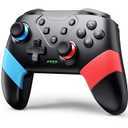 VOYEE Switch Controllers Compatible with Switch/Lite/OLED, Programming Wireless Pro Controller with Motion Control, Vibration, Wake-up, Turbo, Screenshot (Red+Blue)
