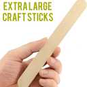 WISYOK 8'' Jumbo Craft Sticks, 60pcs Extra Large Natural Premium Wood, Ice Cream Sticks, Jumbo Sticks, Large Tongue Depressors, Plant Labels, Hair Removal and Waxing Supplies, Crafting
