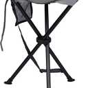 Portal Tall Folding Tripod Stool for Outdoor Camping Walking Hunting Hiking Fishing Travel, Support 225 lbs (Grey-fabric)