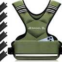 BAGAIL Adjustable Weighted Vest for Women 4-10lb, Comfortable U-Neck Rucking Vest with 6 Removable Weights, Storage Pocket and Reflective Strips for Walking, Jogging, Weight Loss & Home Workouts