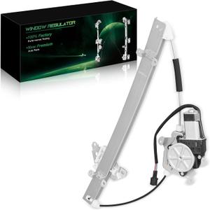 Front Left Driver Side Power Window Regulator with Motor for:-Nissan 2005-2015 Frontier, 2005-2012 Pathfinder for:-Suzuki 2009-2010 Equator, with 2 Pins OE# 741-348 80721EA000 80731-EA005