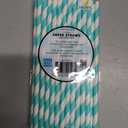Jacent Stylish Biodegradable Paper Straws, 24 Count per Package, Blue, 1-Pack