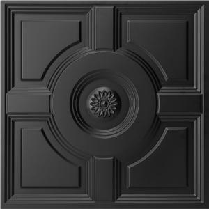 WOWSTAR 12-Pack 24"x24" Drop Ceiling Tiles, Waterproof Ceiling Panels, Only Fit into the Grid, Black