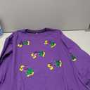 KIDDAD Mardi Gras Sweatshirt for Women Carnival Sequin Crewneck Sweater Mask Graphic Pullover Tops Funny Holiday Shirts Purple, XXL 