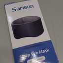 Sleep Mask, Eye Mask for Sleeping, Upgrade Double Side Blackout Eye Cover for Women Men, Light Blocking Wider Adjustable Band for Side Sleeper, Travel, Nap, Ultra-Soft, Yoga, Relief Eye, Black (1 Count (Pack of 1))