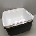 Catit Airsift Jumbo Hooded Litter Pan, Warm Gray/White - Privacy and Easy Access for Cleaning - Ideal for Larger or Multiple Cat Households