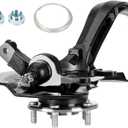 LK074 Front Driver Side Steering Knuckles & Wheel Bearing Hub Assembly for Honda Accord 2.4L 2003 2004 2005 2006 2007 (Automatic Transmission Only, 26 Spline), Left 698-401 44300-SDA-A52 44600-SDA-A00
