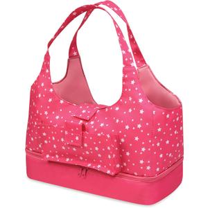Badger Basket Versatile On-The-Go Doll Tote and Storage Bag for 18-20 Inch Dolls  Stylish and Practical Travel Companion