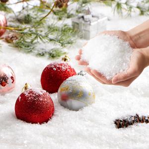 JOYIN 12oz Fake Snow Decoration Xmas Artificial Snow, 320g Plastic Fake Snowflakes for Christmas Tree Decoration Holiday Decor and Winter Displays (White)