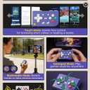 IINE Mini Retro Game Controller, Pocket-Size Wireless Mini Game Controller with Keychain Design, Portable Travel Controller for Mobile & PC Gaming (Grey)