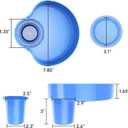 2PCS Car Seat Snack Tray for Kids: Kids Car Tray with Cup Holder, Toddlers Road Trip Essential, Travel Snacks Food Plate for Stroller, Snack Tray with a Cup Holder (Blue&Pink)