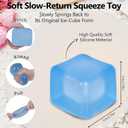 Squishy Ice Cube Fidget Toy, Sugar Ball Stress Cube for Kids Adults, Soft Squishies Stress Relief Sensory Toy for Autism, Classroom Prize Toy Party Favor