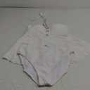 Jolefille Women Bandeau Swimsuit Two Piece - Tummy Control Bathing Suit Full Coverage High Waisted Bikini Sets Halter Teens 2XL White