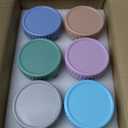 DRKIO 6 Pack Glass Baby Food Storage Containers - 4 Oz Baby Food Jars with Lids Baby Food Maker Microwave Dishwasher Freezer Safe 100% Leak Proof BPA Free Reusable