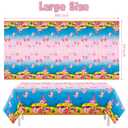 3 x BkeeCten Axolotl Plastic Table Cover - 3 Packs(54x108 Inch) Pink Axolotl Disposable Rectangle Plastic Tablecloth Birthday Theme Party Decoration Decor Supplies Table Cloth Giant Coloring Baby Shower