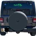 Black Spare Tire Cover with Back-up Camera Hole for Jeep Wrangler JL, Sport & Sahara, Ford Bronco, Toyota XT SUVs Tire Cover Protector (XXL: 315/70R17, 315/70R18, 35x12.5-R22)