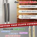 Refrigerator Handle Covers, 5 PCS, Adjustable Appliance Handle Covers, Keep Your Kitchen Clean, Microwave Oven Stove Dishwasher Handle Protector, Non Slip Fridge Handle Cover (Dark Gray)