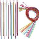 Aeelike Tunisian Crochet Hooks Set with Cable, Tunisian Crochet Hook 2-8 mm Aluminum Colorful Afghan Crochet Hooks 3.5-12 mm, Smooth Long Tunisian Crochet Hook with Cable for Beginner