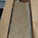 PURE ERA Bullnose Carpet Stair Treads Set Tape Free Non-Slip Indoor Stair Protectors Pet Friendly Rugs Covers Soft Skid Resistant Washable Reusable 9.5" x 30"(14 Pieces, Camel Brown)