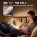 ERGONOV Book Pillow Stand with 6500K Reading Light, Hands Free Book Holder, Comfortable Lap Book Stand for Reading in Bed, Desk, or Sofa, Wooden Book Rest for Book Lovers,AAA Battery Required
