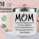 Gifts for Mom from Daughter, Son - Christmas Gifts for Mom, Wife, Women - Moms Birthday Gift Ideas, Cool Birthday gifts for Moms, Mothers - Best mom Mug, 14 OZ Stainless Steel moms Coffee Mug