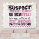 AQYIP Coquette Pink Bow Christian Tapestry Wall Hanging, God Says I Am Inspirational Bible Verse Tapestry Decorative, Pink Girly Christian Wall Decor for Room, 50x60 Inch