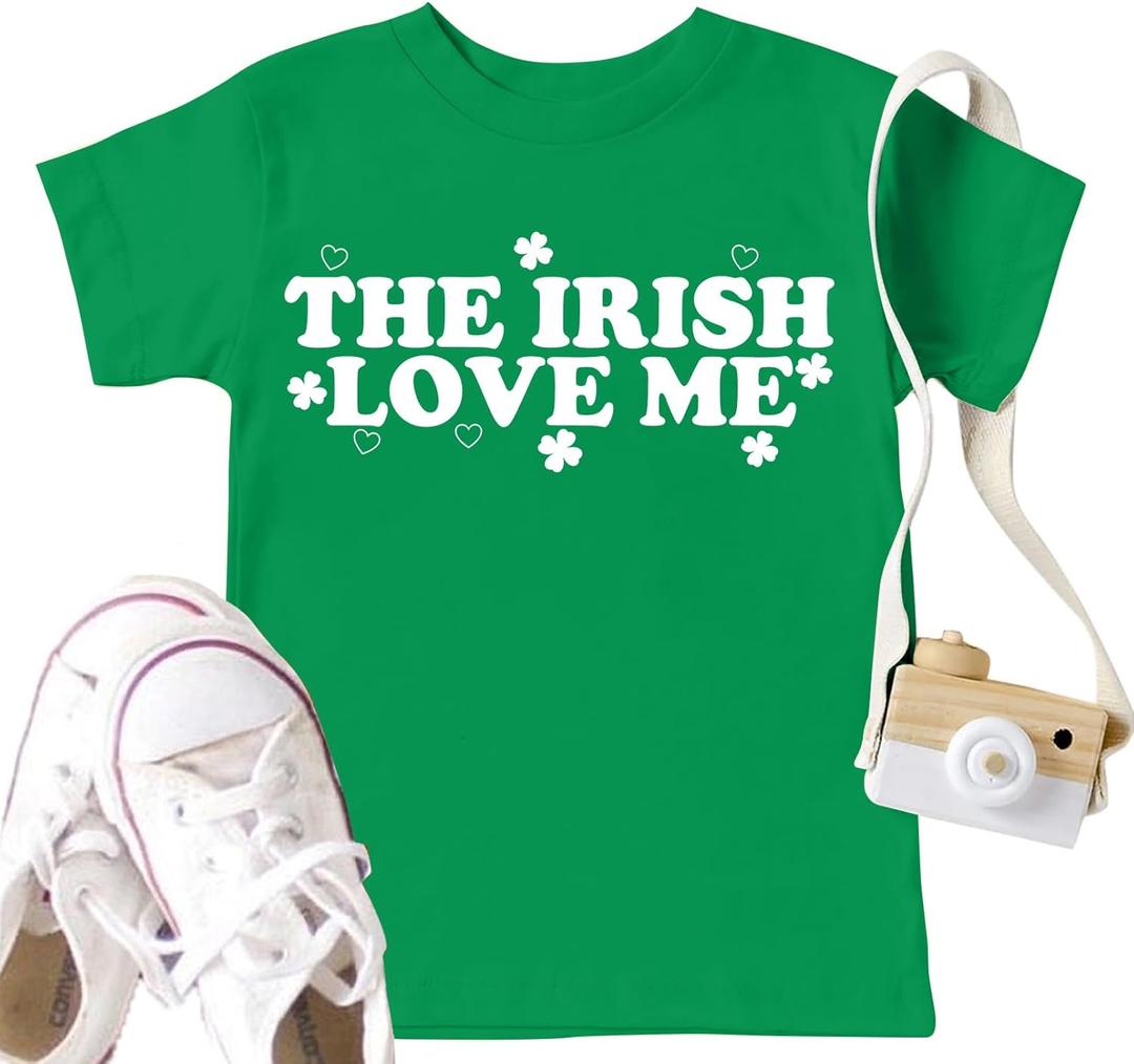 St Patricks Day Shirt Toddler Boys Girls Wee Little Hooligan Tee Irish Clover Short Sleeve Tops (4T, The-green)