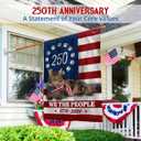 FLAGWIX American 250 Years Anniversary Cat Flag - Polyester Double-sided House Flags For Outside (29.5" x 39.5") - 4th of July Decorations for Home Yard Garden Decor Banner, Gifts For Men Women