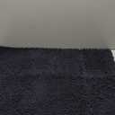 Bath Rugs for Bathroom Non Slip Bath Mats Extra Thick Chenille Striped Rug 20" x 32" Absorbent Non Skid Fluffy Soft Shaggy Washable Dry Fast Plush Mat for Indoor, Bath Room, Tub - Navy