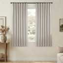 63 Inch Length Natural Linen Blackout Curtains, Rod Pocket Black Out Thermal Insulated Curtain Drapes for Bedroom 63 in Long 2 Panels Set (50"W x 63"L (Pack of 2))